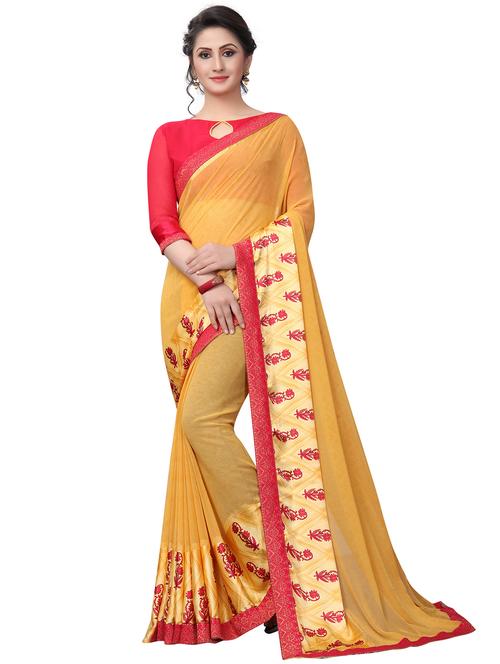 ditsy floral bordered saree - 15577858 - Very Small Image - 1