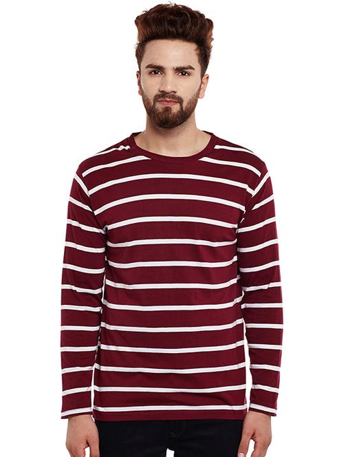 maroon cotton t-shirt - 15578011 - Very Small Image - 1