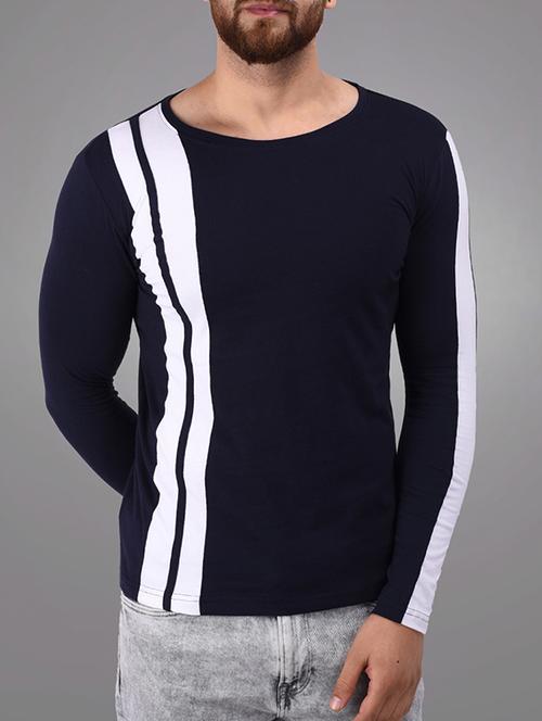 dark blue cotton t-shirt - 15578531 - Very Small Image - 1