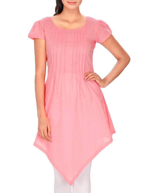 asymmetric pintucks kurta - 15579109 - Very Small Image - 1
