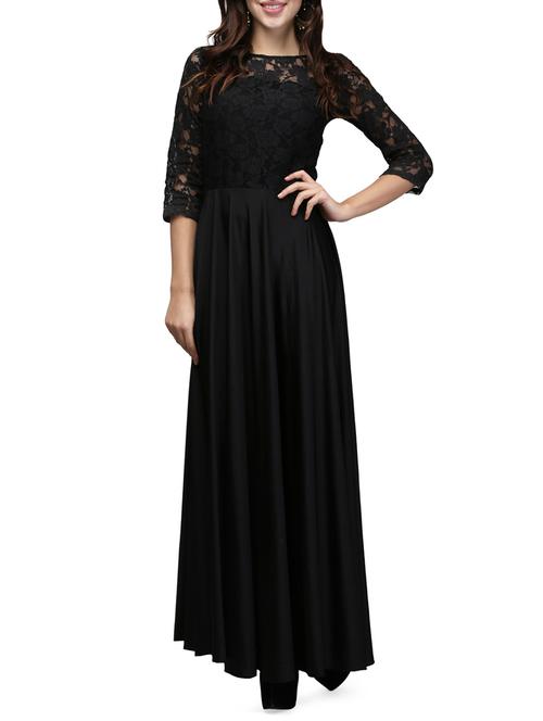 laced panel maxi dress - 15579828 - Very Small Image - 1