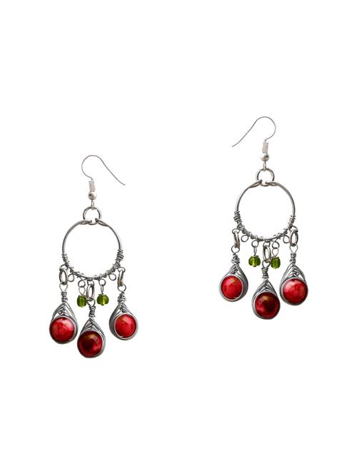 silver tone drop earrings - 15579872 - Very Small Image - 1