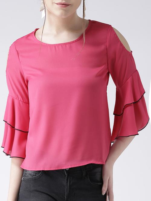 layered bell sleeved top - 15580084 - Very Small Image - 1