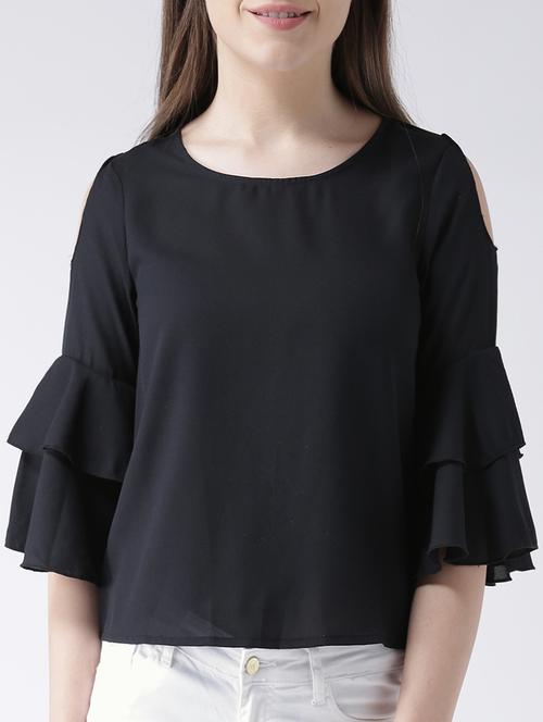 cold shoulder bell sleeved top - 15580098 - Very Small Image - 1