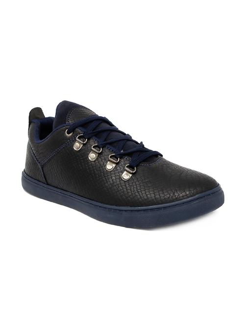 blue leatherette lace up sneakers - 15580800 - Very Small Image - 1