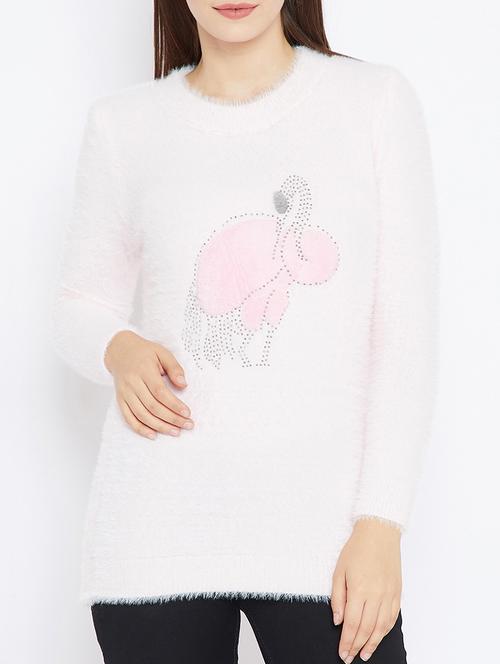 embellished woolen pullover - 15581429 - Very Small Image - 1