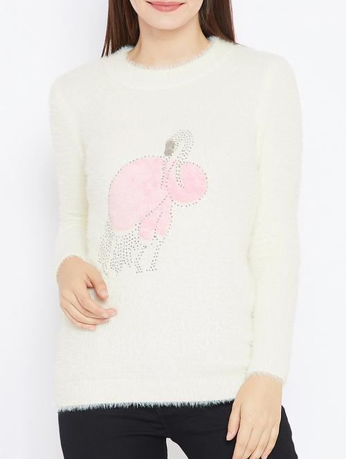 embellished woolen top - 15581431 - Very Small Image - 1