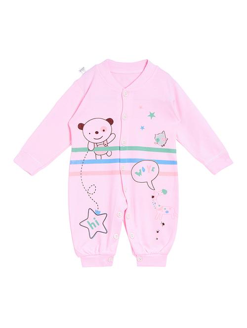 pink cotton romper - 15581484 - Very Small Image - 1