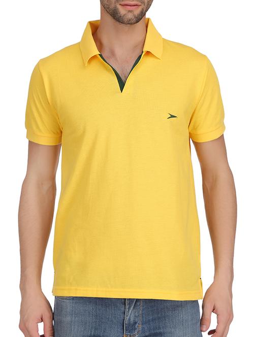 yellow cotton polo t-shirt - 15581606 - Very Small Image - 1