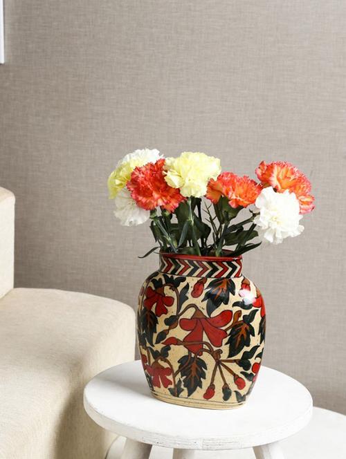 unravel india ceramic mughal flower vase - 15581698 - Very Small Image - 1