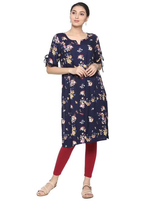 floral straight kurta - 15581884 - Very Small Image - 1