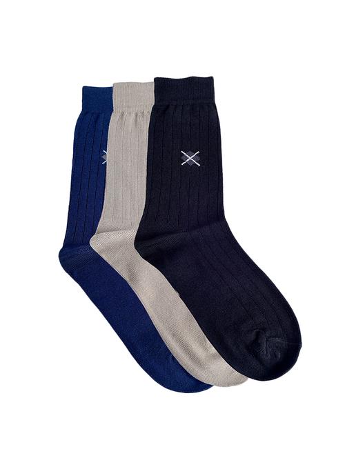 men pack of 3 solid above ankle length socks - 15581998 - Very Small Image - 1