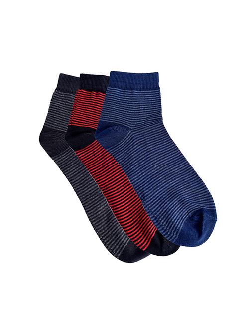 multi colored cotton ankle length socks - 15582009 - Very Small Image - 1