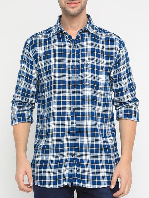 mens checks casual shirt - 15582677 - Very Small Image - 1