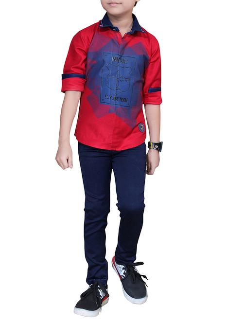 red cotton full length set - 15583367 - Very Small Image - 1