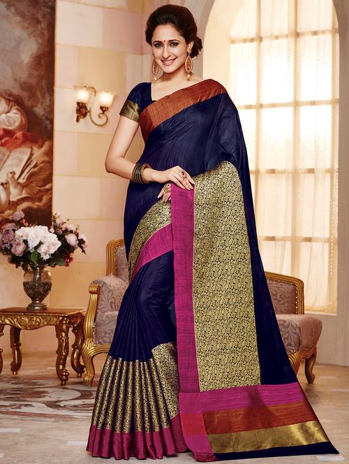 zari bordered saree with blouse - 15583465 - Very Small Image - 1