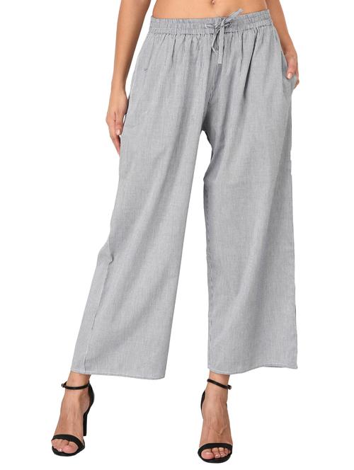 drawstring waist striped palazzo - 15583723 - Very Small Image - 1