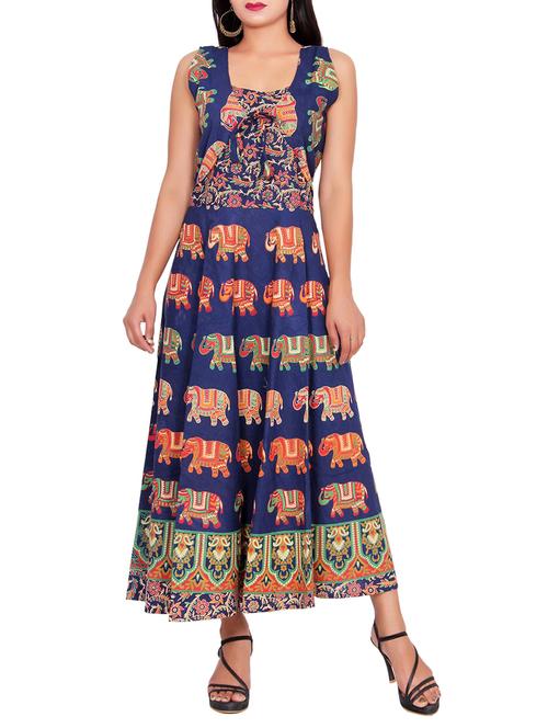 a-line printed dress - 15583996 - Very Small Image - 1