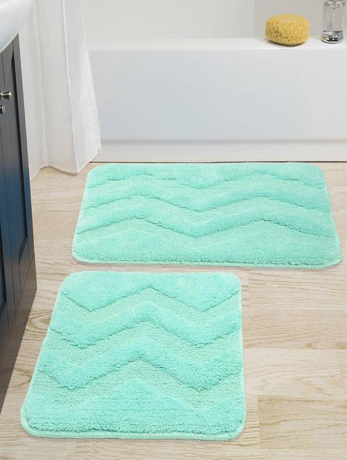 soft cotton anti slip bathmat set with contour- (45x60 cm & 45x50 cm) - 15584180 - Very Small Image - 1