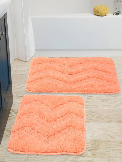 soft cotton anti slip bathmat set with contour- (45x60 cm & 45x50 cm) - 15584182 - Very Small Image - 1