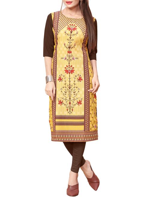 printed straight kurta - 15584289 - Very Small Image - 1