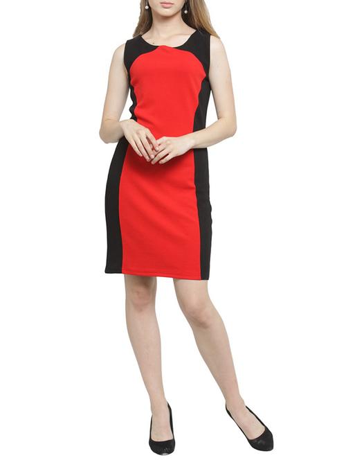 sleeveless color block sheath dress - 15584719 - Very Small Image - 1