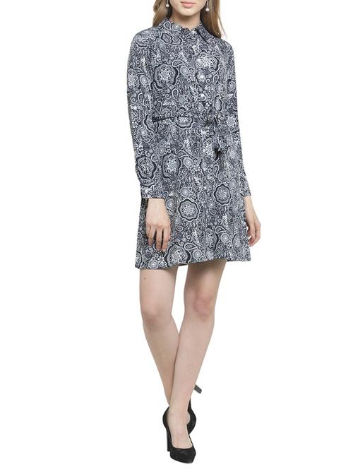 button detail a-line dress - 15584723 - Very Small Image - 1