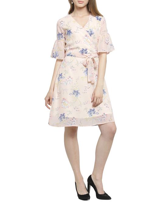 overlap front a-line dress - 15584728 - Very Small Image - 1