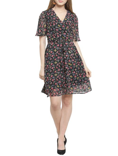 overlap front a-line dress - 15584729 - Very Small Image - 1