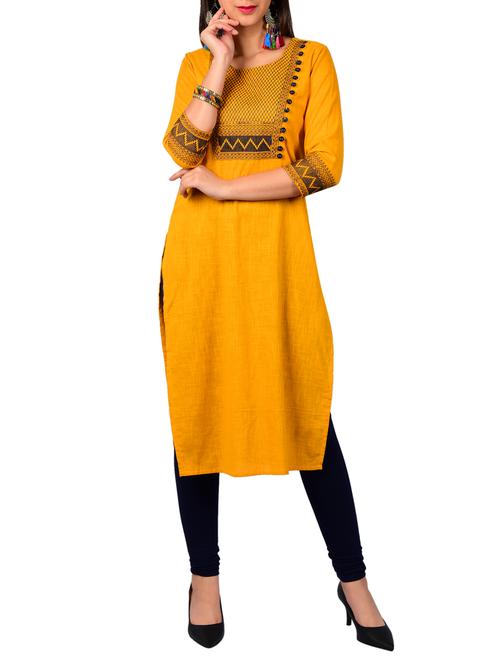 embroidered straight kurta - 15589395 - Very Small Image - 1