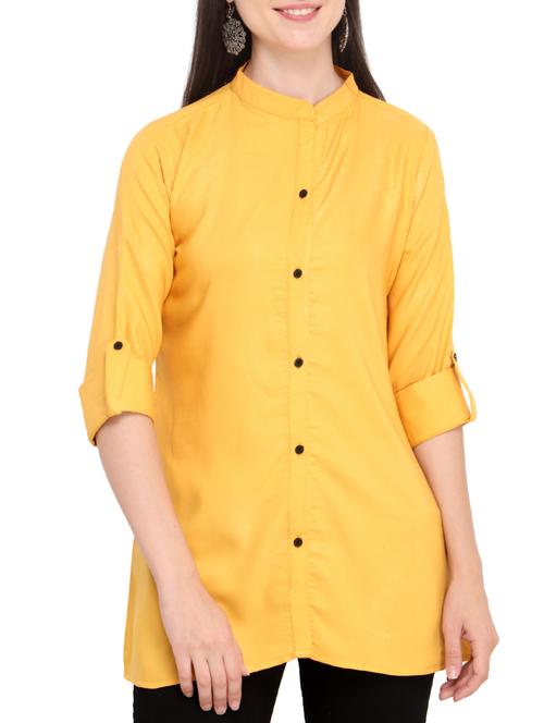 roll tab sleeve button up tunic - 15590274 - Very Small Image - 1