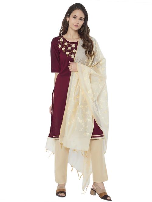 embellished unstitched pant suit - 15590827 - Very Small Image - 1