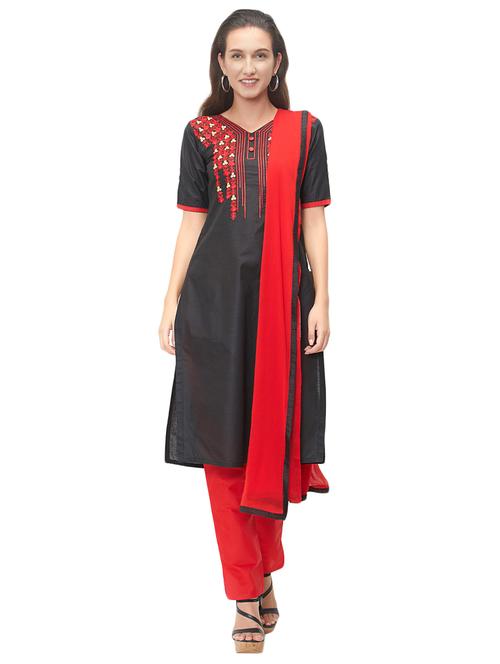 embroidered unstitched pant suit - 15590845 - Very Small Image - 1