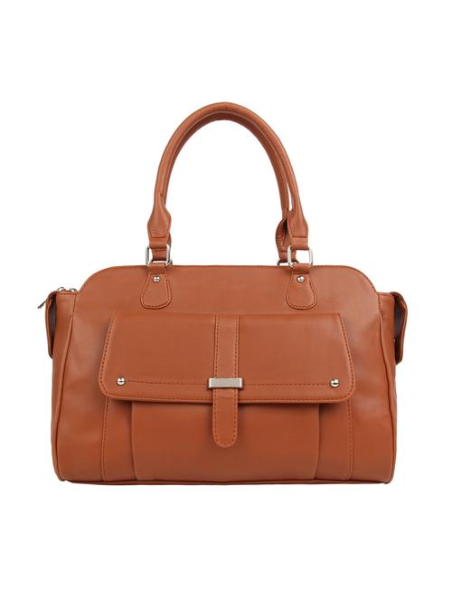tan leatherette (pu) handbag - 15591444 - Very Small Image - 1