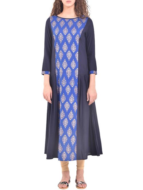 foil print a-line kurta - 15601506 - Very Small Image - 1