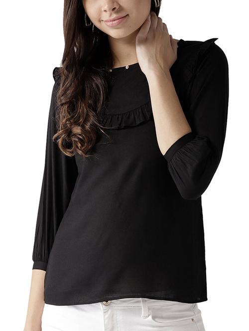 embellished neck frill detail top - 15603982 - Very Small Image - 1
