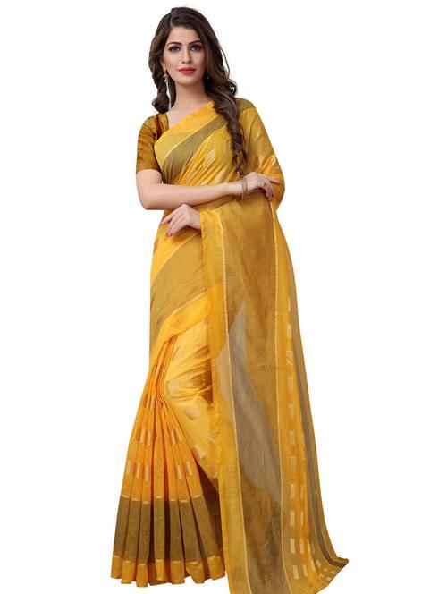 zari geometrical woven saree with blouse - 15604222 - Very Small Image - 1