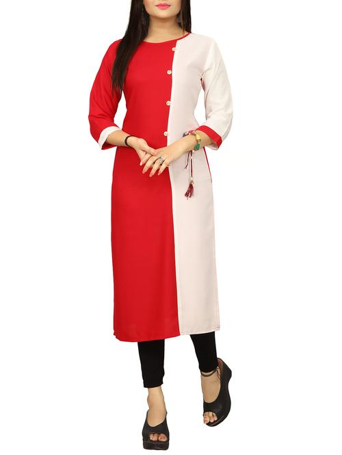 color block straight kurta - 15604837 - Very Small Image - 1