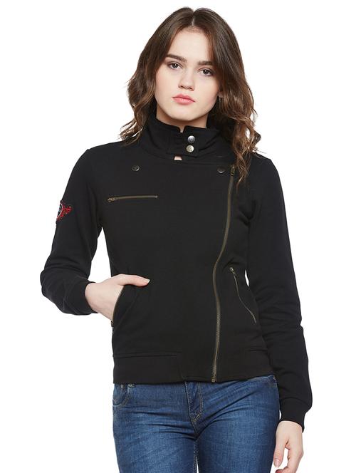 zipper detail embroidered jacket - 15605644 - Very Small Image - 1