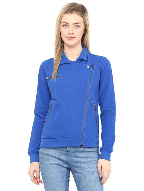 lapel collar zipper detail jacket - 15605650 - Very Small Image - 1