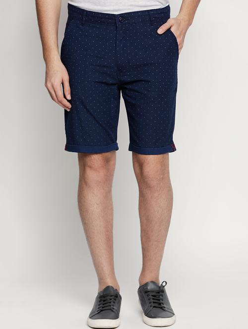 navy blue cotton bermuda - 15606376 - Very Small Image - 1