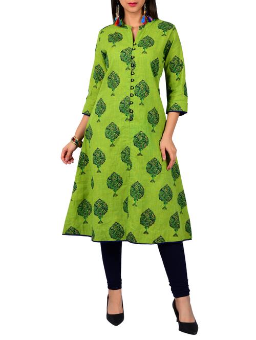 printed a-line kurta - 15606700 - Very Small Image - 1