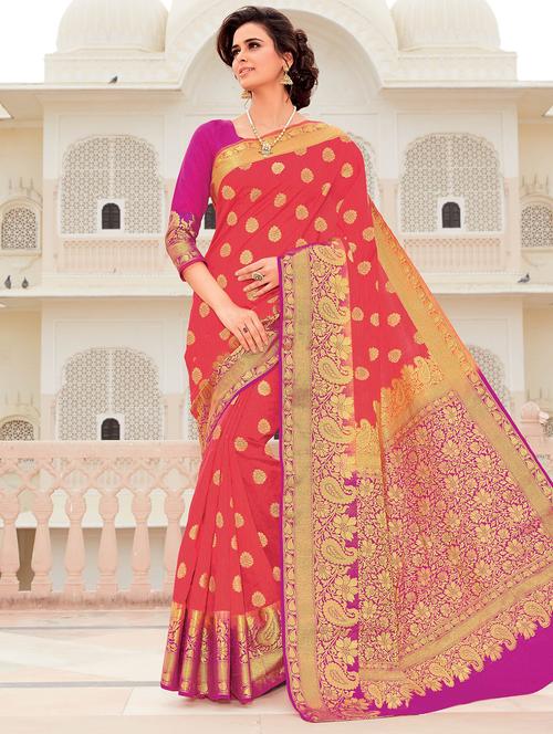 zari motifs woven saree - 15607135 - Very Small Image - 1