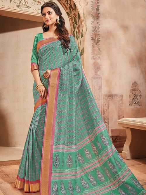 ditsy floral printed saree - 15607256 - Very Small Image - 1
