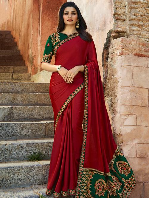 zari floral pallu bordered saree - 15607275 - Very Small Image - 1