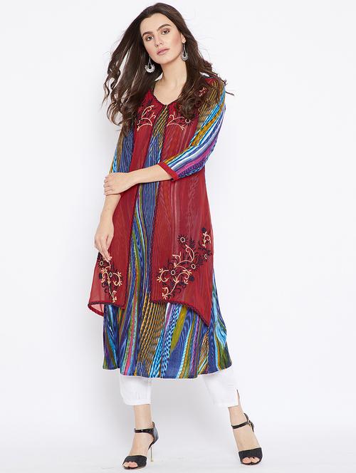 layered printed kurta - 15607401 - Very Small Image - 1