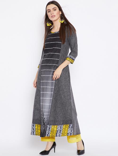 long printed a-line kurta - 15607402 - Very Small Image - 1