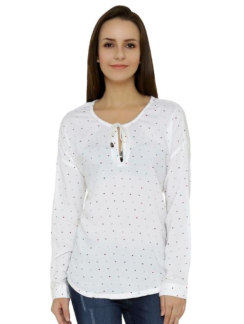 tie up neck long sleeved top - 15610284 - Very Small Image - 1