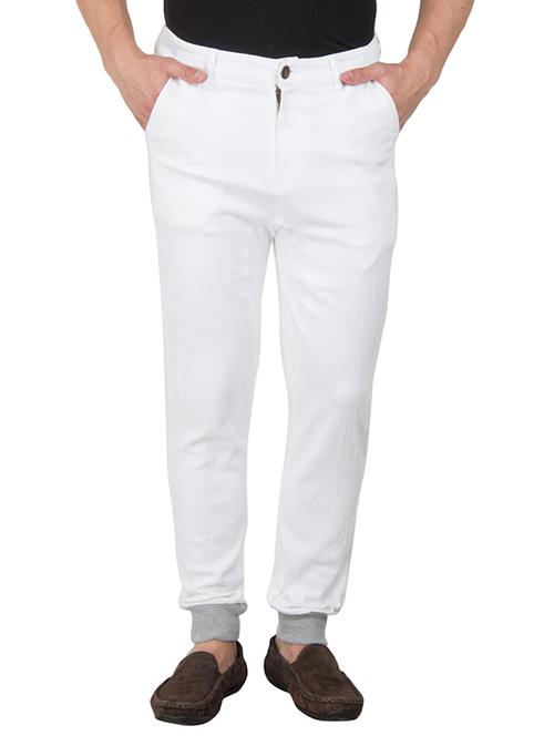 white cotton jogger - 15610320 - Very Small Image - 1