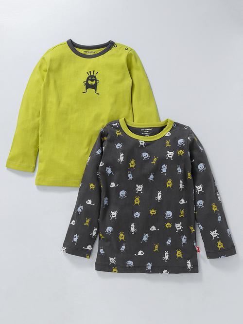 set of 2 multi colored cotton t-shirt - 15610569 - Very Small Image - 1